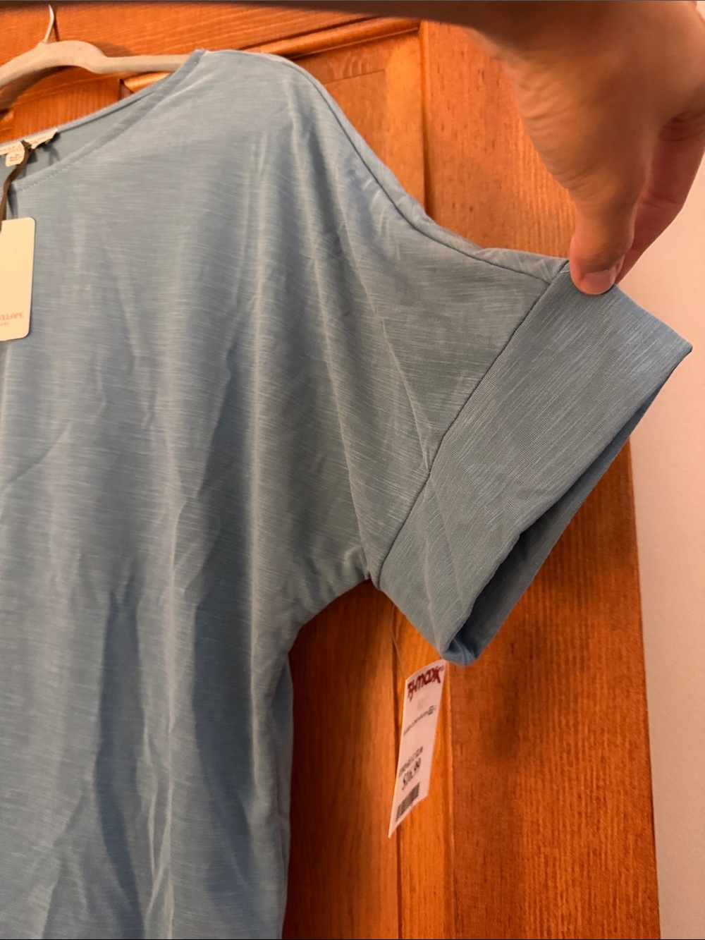 Green Envelope Light Blue Short Sleeve Tee - Picture 4 of 5